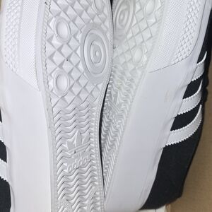Adidas Black and White Canvas Sneakers